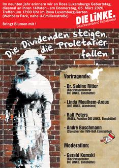 Rosa Luxemburgs 149ster Geburtstag in Eimsbüttel